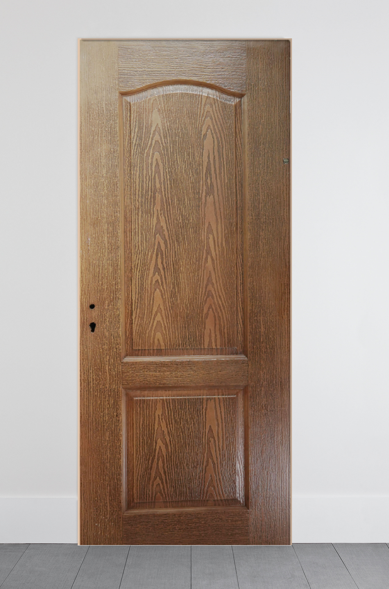 avenue-gallery-porta-2 رویه درب دو قاب ملچ خارجی با روکش چوب طبیعی و طراحی کلاسیک، در سایزهای مختلف؛ مناسب برای ساخت دربهای داخلی با کیفیت بالا و ظاهری اصیل.